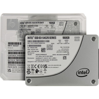 SSD накопитель Intel DC D3-S4520 960 ГБ (SSDSC2KB960GZ01) SSD накопитель Intel DC D3-S4520 960 ГБ (SSDSC2KB960GZ01)