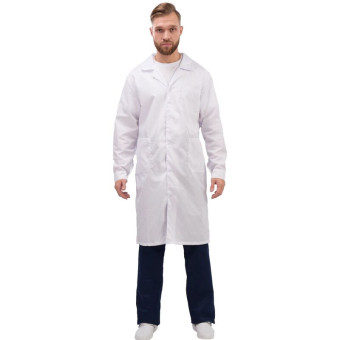 Халат медицинский мужской м04-ХЛ белый (размер 48-50, рост 170-176)