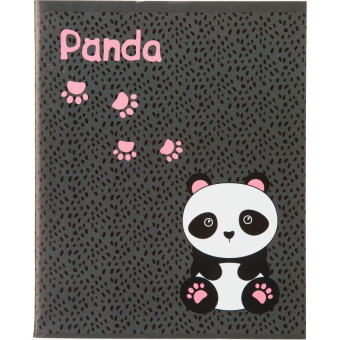 Тетрадь общая №1 School Panda А5 96 листов в клетку на скрепке обложка с  рисунком ВД-лак