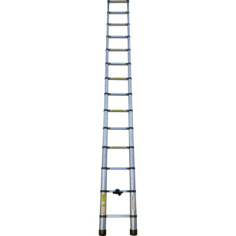 Лестница телескопическая Алюмет алюминиевая односекционная 14 ступеней (TLS4.1)