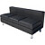 Модуль дивана прямой Лайт 2 трёхместный чёрный (искусственная кожа)
