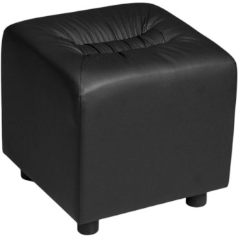 Пуф Chelsea черный (искусственная кожа, 410x410x410 мм)