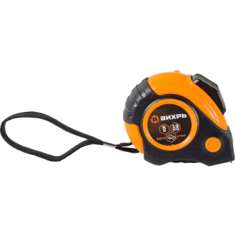 Рулетка Вихрь 5 м х 19 мм с автостопом в прорезиненном корпусе (73/11/1/5)