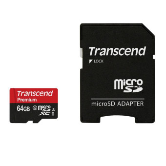 Карта памяти 64 ГБ microSDXC Transcend TS64GUSDU1 Class 10