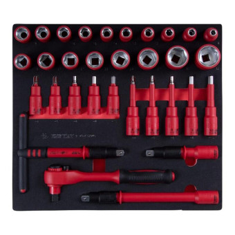 Набор головок шестигранных King Tony 8-32 мм 1/2" 32 предмета (9-45VE02MRV)