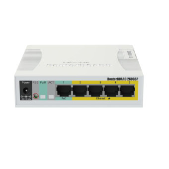 Коммутатор MikroTik RB260GSP (CSS106-1G-4P-1S)