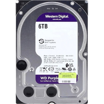 Жесткий диск WD Purple 6TB, SATA, 3,5 5400rpm, 256MB(WD63PURU)