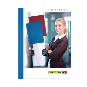 Обложки для переплета картонные/пластиковые Opus C-bind Softclear 140 мкм синие (корешок 5 мм, 10 штук в упаковке)