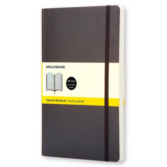 Блокнот Moleskine Classic Soft Pocket A6 96 листов черный в клетку на сшивке (90x140 мм)