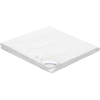 Одеяло евро Medsleep Tree Of life 200x210 см стёганое с кантом белое