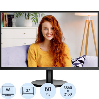 Монитор 27'' AOC U27B3M чёрный