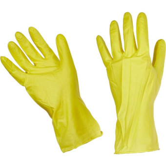 Перчатки латексные желтые (размер 9, L)