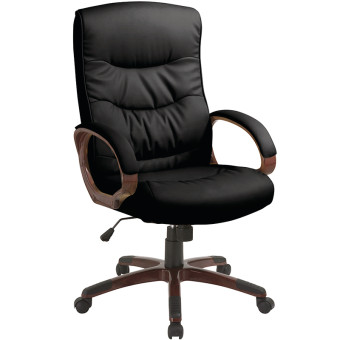 Кресло для руководителя Easy Chair 633 TR черное (рециклированная кожа/пластик)