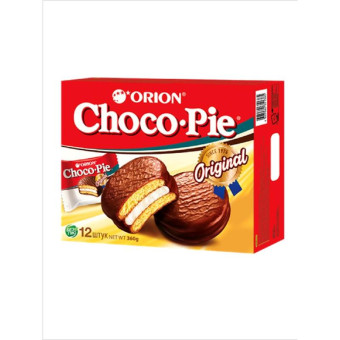Пирожное Orion Choco Pie в глазури 360 г (12 штук в упаковке)
