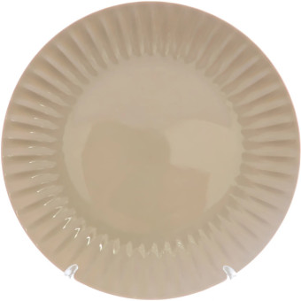 Тарелка обеденная Benedikt Ribby фарфор 21 см бежевая