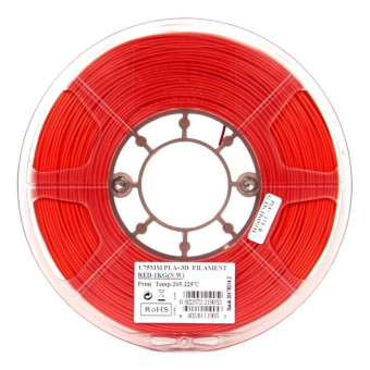 Пластик PLA+ для 3D-принтера ESUN красный матовый 1,75 мм 1 кг