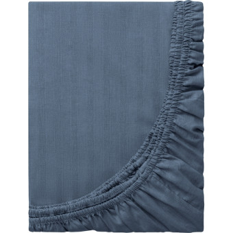 Простыня на резинке Волшебная ночь Laguna 180x200x20 см ранфорс 110  г/кв.м серо-синяя