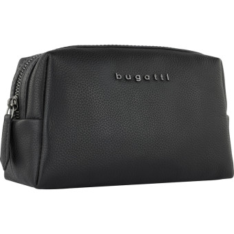 Косметичка Bugatti Bella из натуральной кожи/полиэстера черная