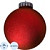 Ёлочный шар новогодний BigDecor пластик красный (диаметр 24 см)