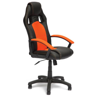 Кресло игровое Driver черное/оранжевое (экокожа/сетка/пластик)