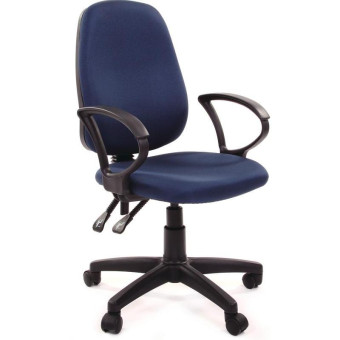 Кресло офисное Easy Chair 318 AL синее (ткань/пластик)
