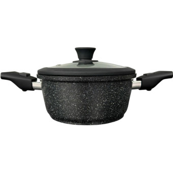 Кастрюля Panairo Harfe Black (HA-KAS-3-S2-K.sil) 3.3 л литой алюминий с  крышкой