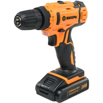 Дрель-шуруповерт аккумуляторная Вихрь ДА-20Л-2К 2 АКБ х Li-ion (20В, 2 Ач)+ЗУ в кейсе (72/14/21)