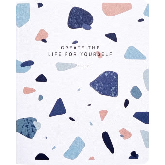 Тетрадь общая Be Different Terrazzo А5 48 листов в клетку на скрепке  (обложка с рисунком, матовая ламинация)