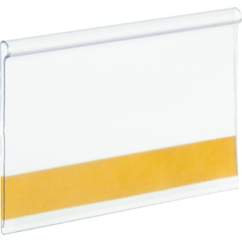 Ценникодержатель полочный самоклеящийся DBR 39 длина 60 мм прозрачный (20 штук в упаковке)