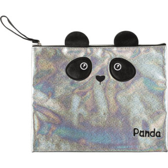 Папка для тетрадей №1 School Panda А4 +, экокожа, вышивка