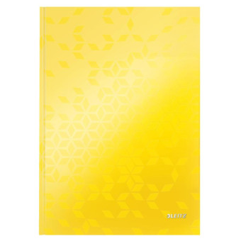 Бизнес-тетрадь Leitz Wow А4 80 листов желтая в клетку на сшивке (215х302 мм)
