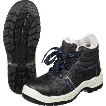 Ботинки рабочие зимние 116152-МП ПУ-ТПУ из натуральной/искусственной кожи с металлическим подноском черные (размер 36)