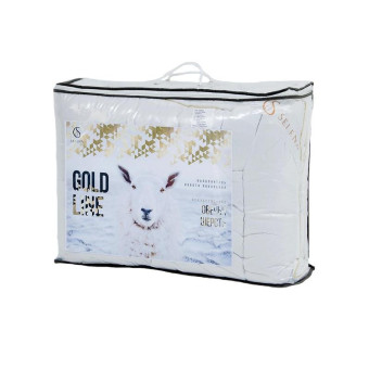 Одеяло Селена Gold line 140х205 см полиэфирное волокно-овечья шерсть/микрофибра/стеганое