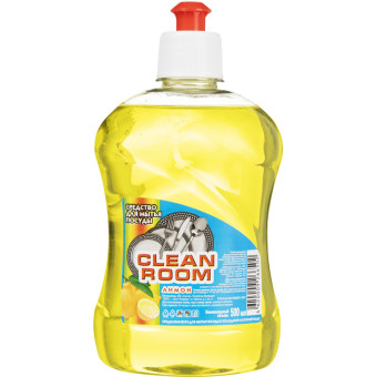 Средство для мытья посуды Clean Room Лимон жидкость 0.5 л с дозатором