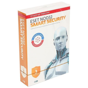 Антивирус Eset NOD32 Smart Security база для 3 ПК на 12 месяцев или продление на 20 месяцев (NOD32-ESS-2012RN(BOX)-1-1)