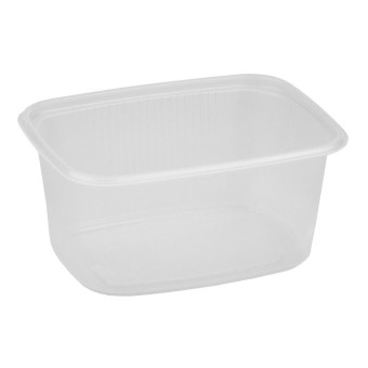 Одноразовый пластиковый контейнер для салатов 250 мл прозрачный (1000 штук в упаковке)