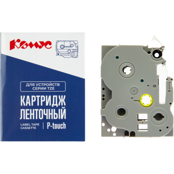 Картридж Комус TZE-931 для принтера этикеток Brother (12 мм х 8 м, цвет ленты металлизированный, шрифт черный)