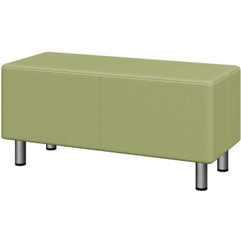 Банкетка двухместная Юнит-Док U-b1 светло-зеленая (искусственная кожа, 980х410х450 мм)