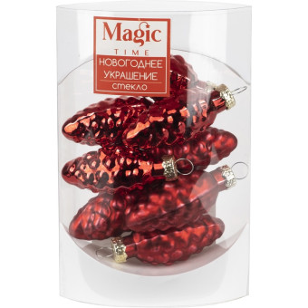 Набор игрушек Magic Time стекло красные (высота 5 см, 8 штук в упаковке) Набор игрушек Magic Time стекло красные (высота 5 см, 8 штук в упаковке)