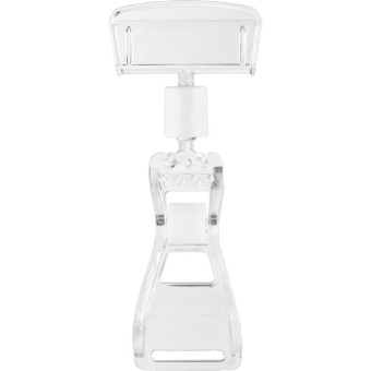 Ценникодержатель на прищепке с меловой табличкой А7 и маркером черно-прозрачный (6 штук в упаковке)