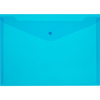 Папка-конверт Attache Economy Элементари на кнопке А4 синяя 0.18 мм (10 штук в упаковке)
