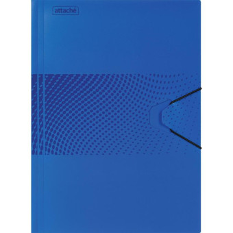 Папка на резинке Attache Digital А4+ 18 мм пластиковая до 200 листов синяя (толщина обложки 0.45 мм)
