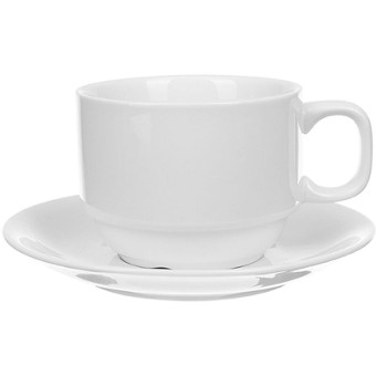 Чайная пара Chan Wave Classic фарфоровая 250 мл (6 штук в упаковке,  фк0137)