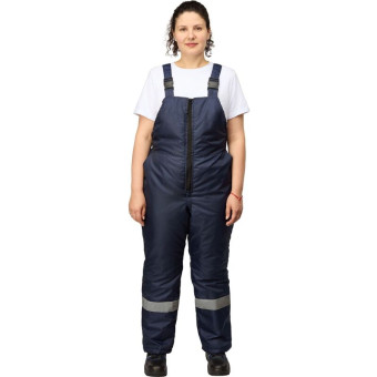 Полукомбинезон рабочий зимний женский з46-ПК с СОП синий (размер 52-54, рост 158-164 см)