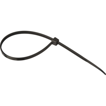 Хомут (стяжка) пластиковый TOPFORT 200х3.6 мм чёрный 100 штук