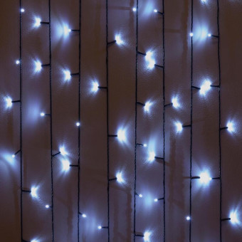 Электрогирлянда холодный белый свет 100 ламп 10.8 м