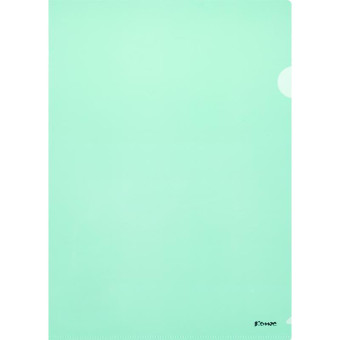 Папка-уголок Комус A4 пластиковая 180 мкм зеленая