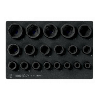 Набор головок шестигранных King Tony 10-36 мм 1/2" 19 предметов (9-4429MPV)