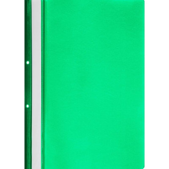 Скоросшиватель пластиковый с перфорацией Attache А4 до 100 листов зеленый (толщина обложки 0.11/0.15 мм, 10 штук в упаковке)
