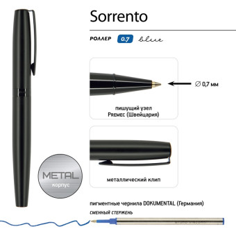 Ручка шариковая Bruno Visconti Sorrento цвет чернил синий цвет корпуса  чёрный (артикул производителя 20-0248/01)